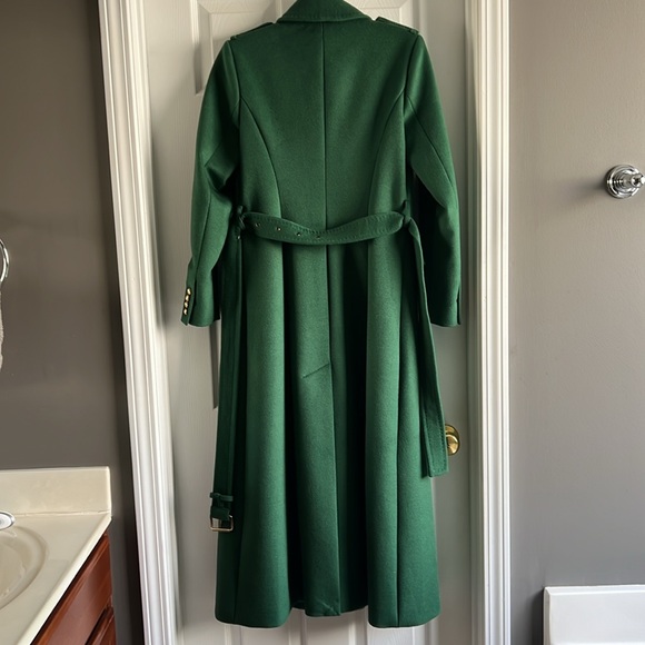 Brand New Wool Melton Emerald green Michael Kors military coat - Picture 7 of 7